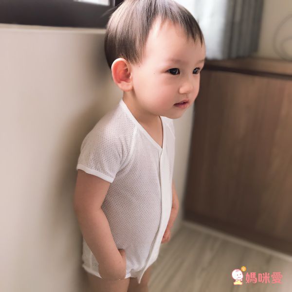 akachan honpo - 短袖前開式網眼包屁衣-粉紅色