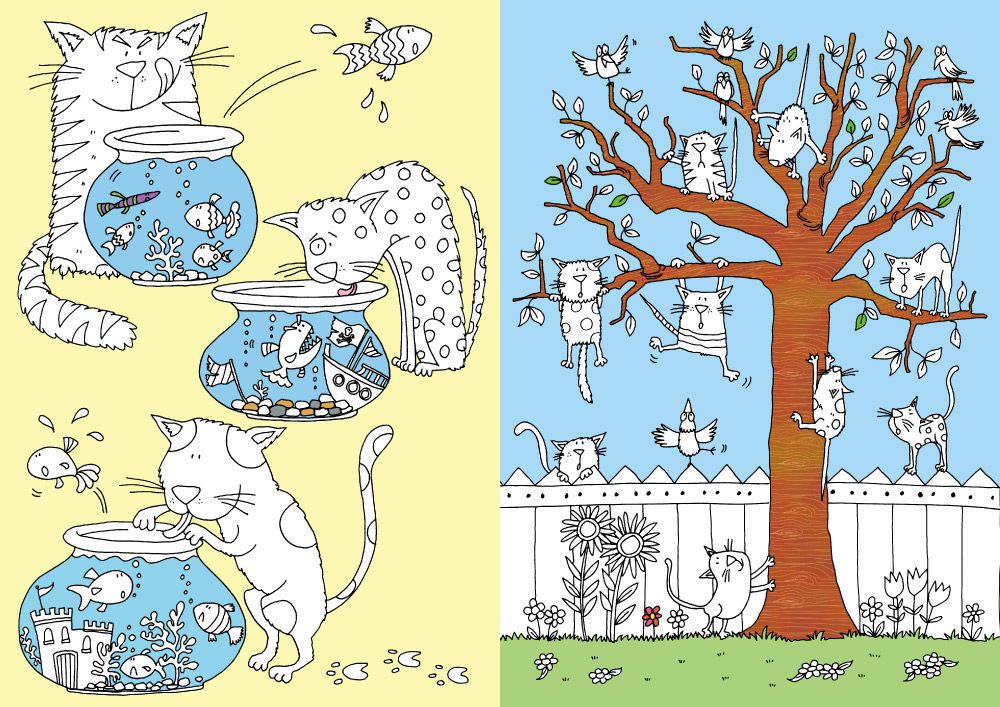 貓狗創意造型著色畫組-內含貓咪著色書+狗狗著色書+色鉛筆12色