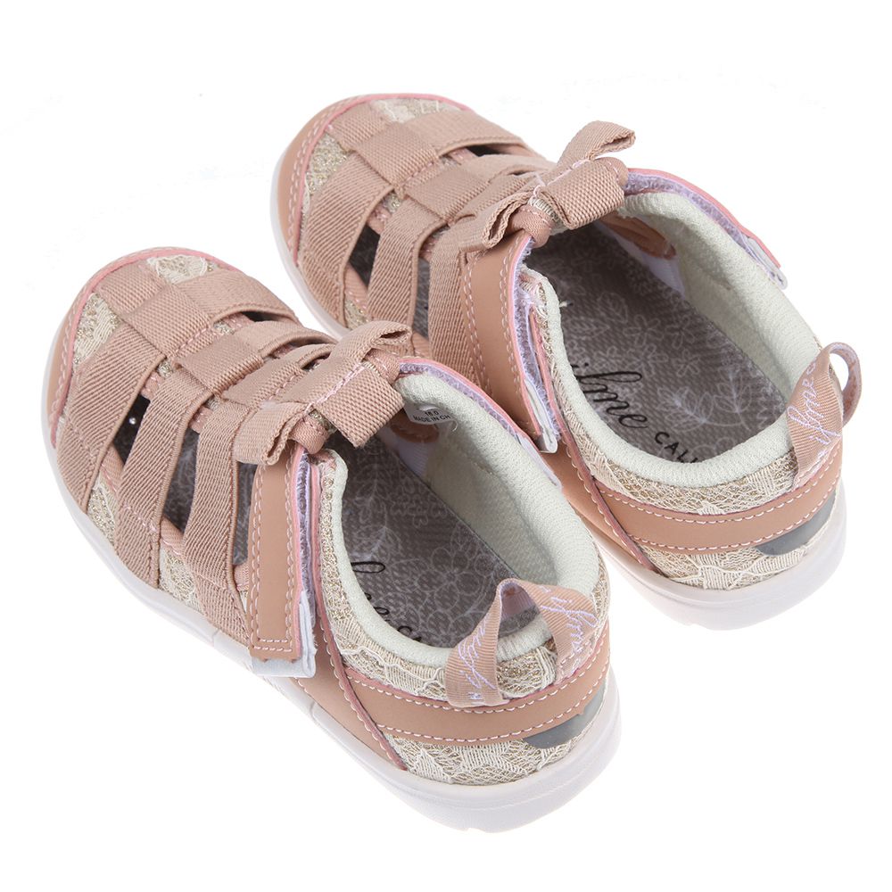 日本IFME - 粉金色兒童機能水涼鞋-粉金色