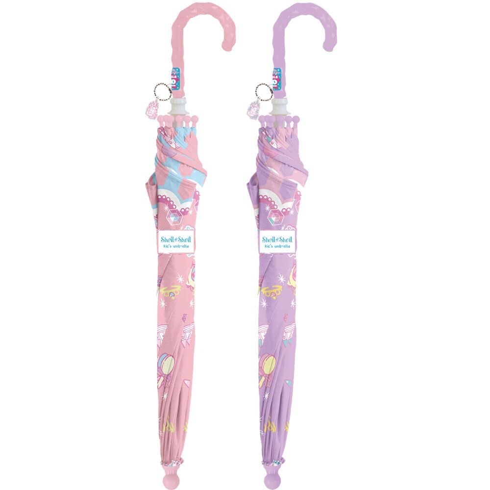 日本中谷 - 透明窗設計兒童雨傘/直傘-夢幻馬車-粉紅 (45cm(身高105-115cm))