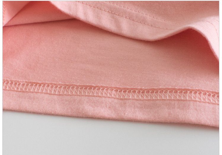 純棉短袖上衣-微笑花花-粉色