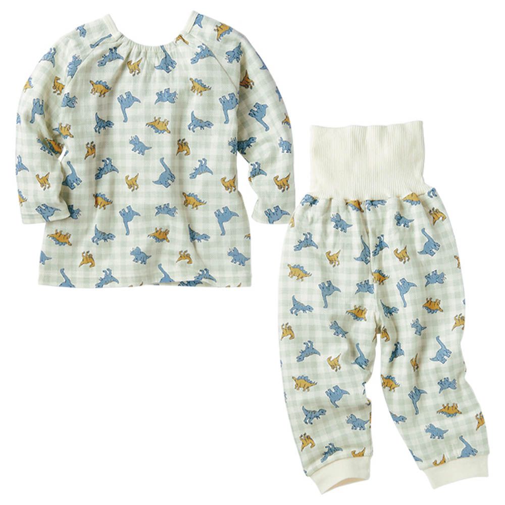 長袖家居服-穿衣練習 套頭式 恐龍-象牙白色