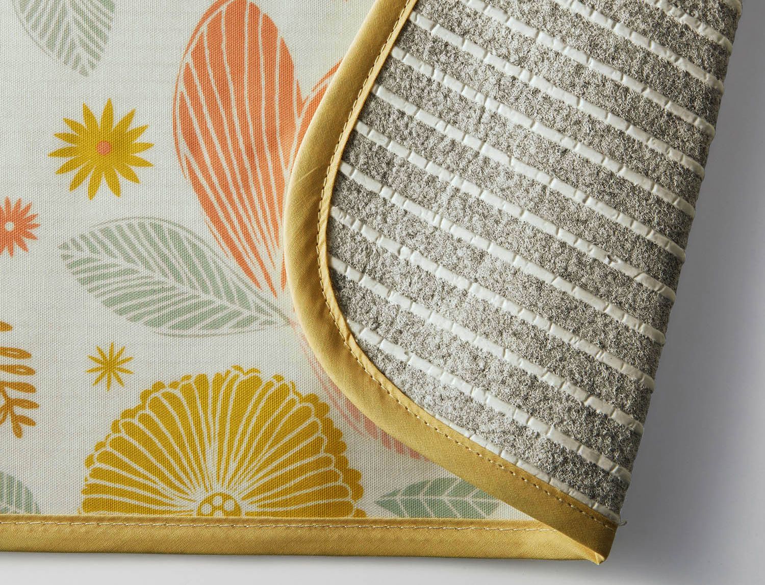 日本千趣會 - mini labo 去泥污腳踏墊-法蘭西花朵-藍綠