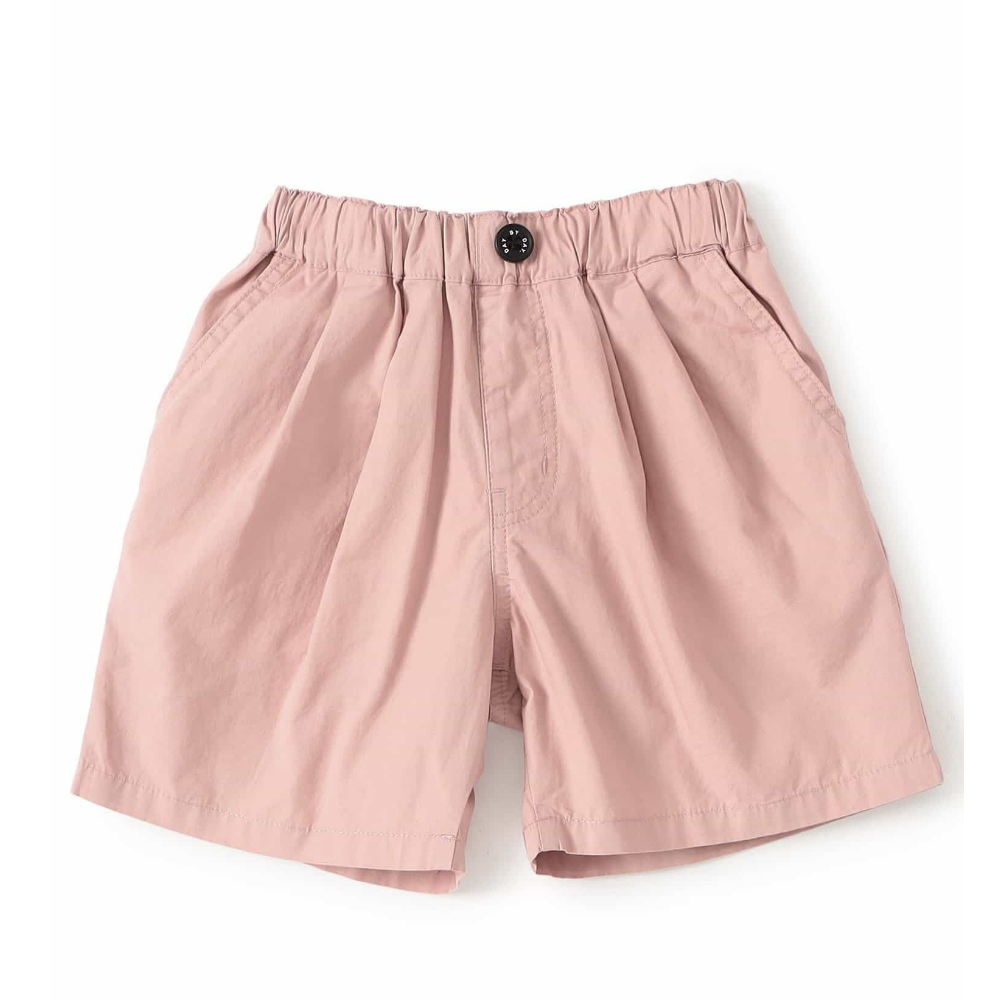 純棉百搭輕巧斜紋布五分褲-粉紅