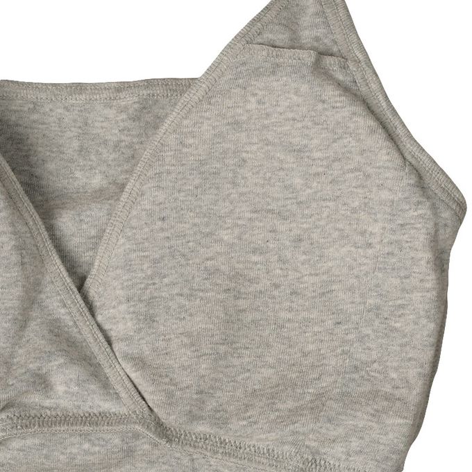 akachan honpo - 有機棉細肩帶背心-灰色