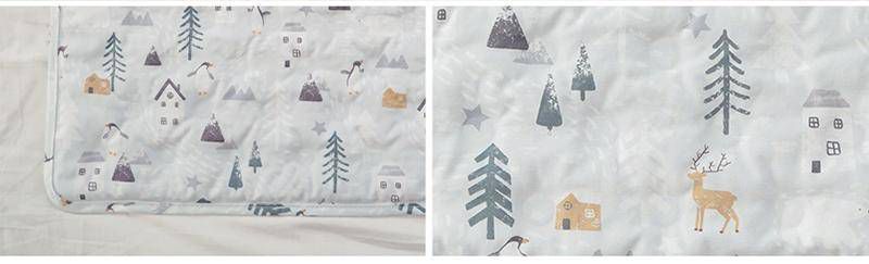 韓國 Jellypop - 全新微顆粒酷涼珠 100%純棉果凍床墊+獨家微顆粒果凍涼珠推車座墊-100%純棉酷涼墊-冰上雪樂園-淡藍