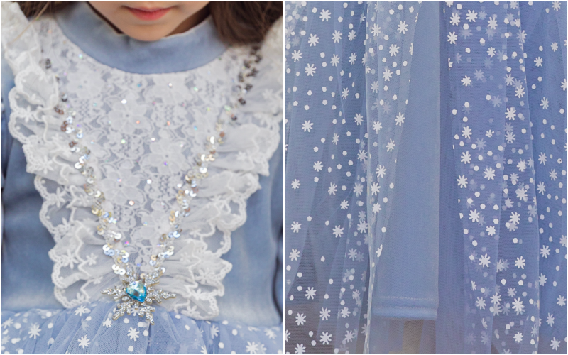 韓國 Mari an u - 雪的女王網紗洋裝-藍