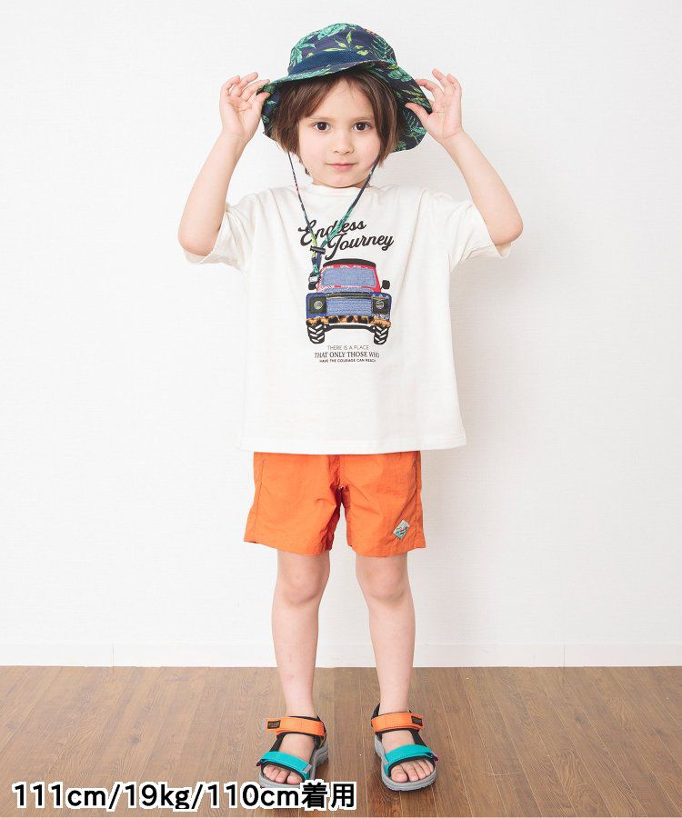 日本 BREEZE - 水陸二用百搭logo裝飾短褲-寶石綠