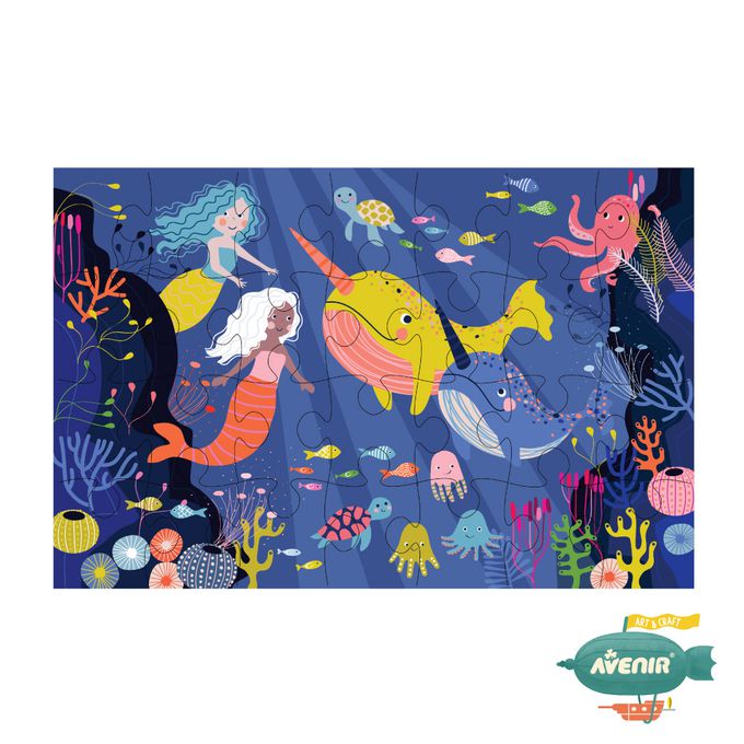 德國 Avenir Kids 艾維尼 - AK-P 隨身動物拼圖-我的隨身動物拼圖, 海洋秘境-28片