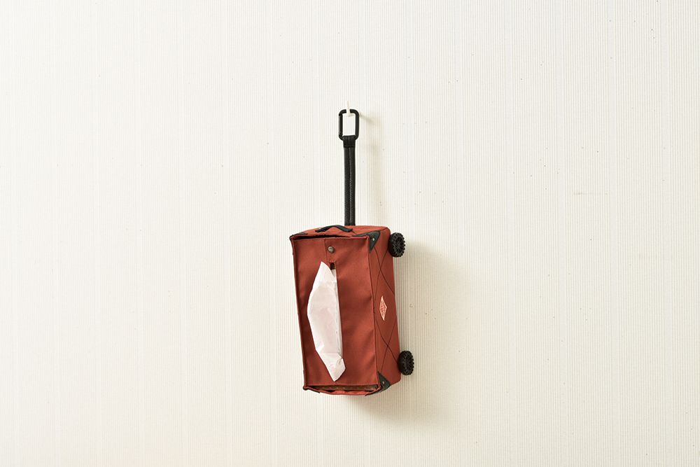 日本 Seto Craft - 露營風 推車造型衛生紙套-墨綠 (26x17.5x10cm)