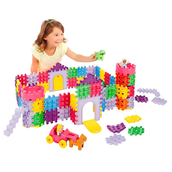 美國 Little Tikes - 鬆餅積木-城堡-89PCS