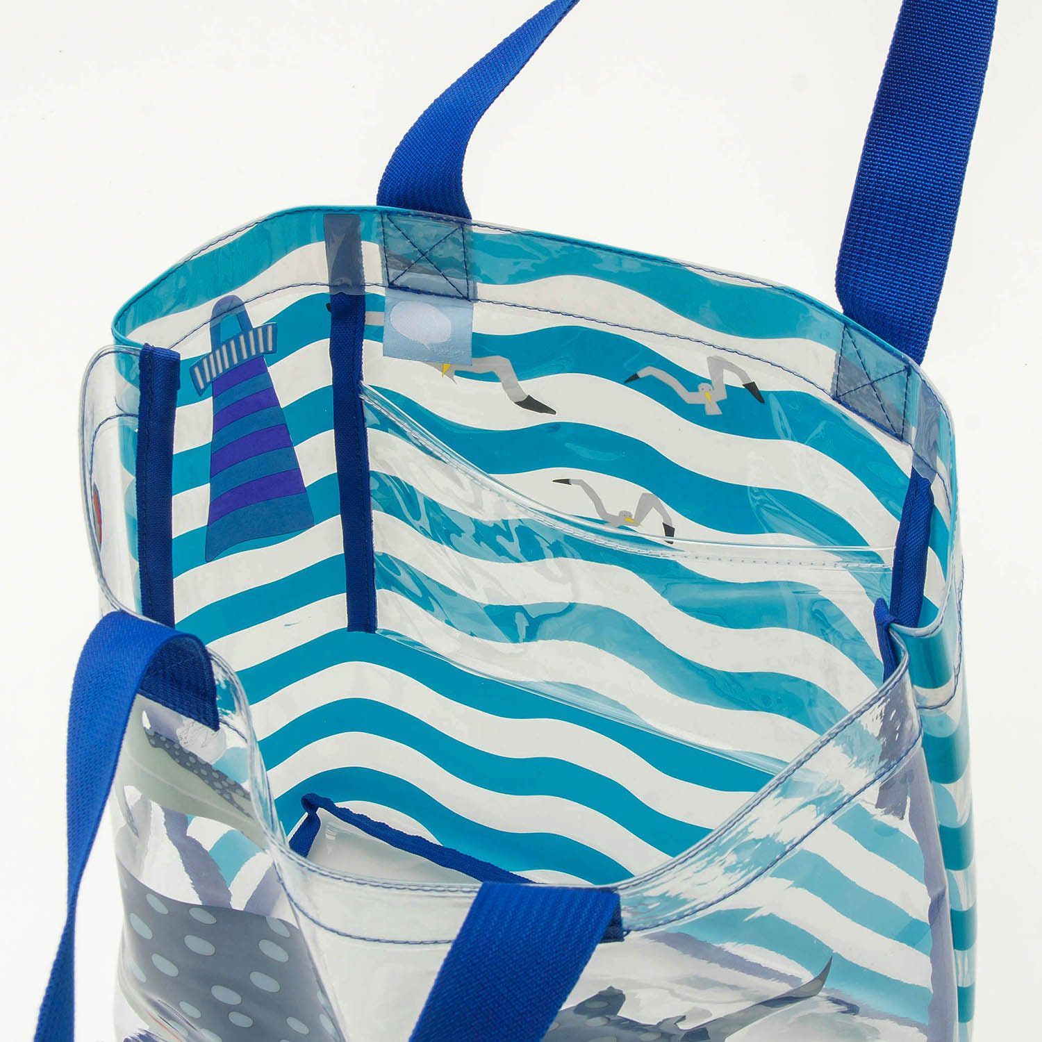 日本千趣會 - PVC防水包/游泳手提包-鯨鯊-水藍 (41×31×15cm)