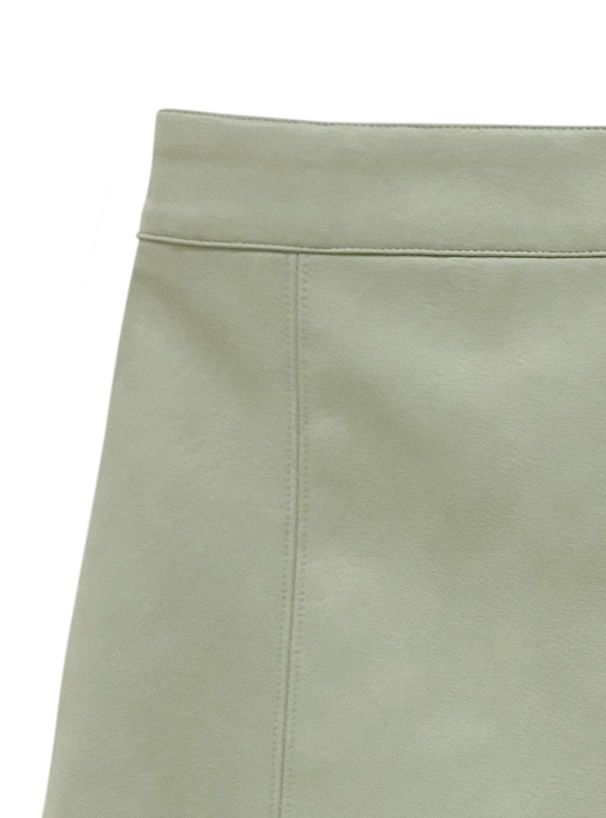 日本 GRL - 皮質時尚修身短裙-黑