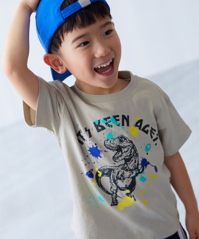 日本 devirock - 純棉定番短袖上衣-漢堡-淺灰