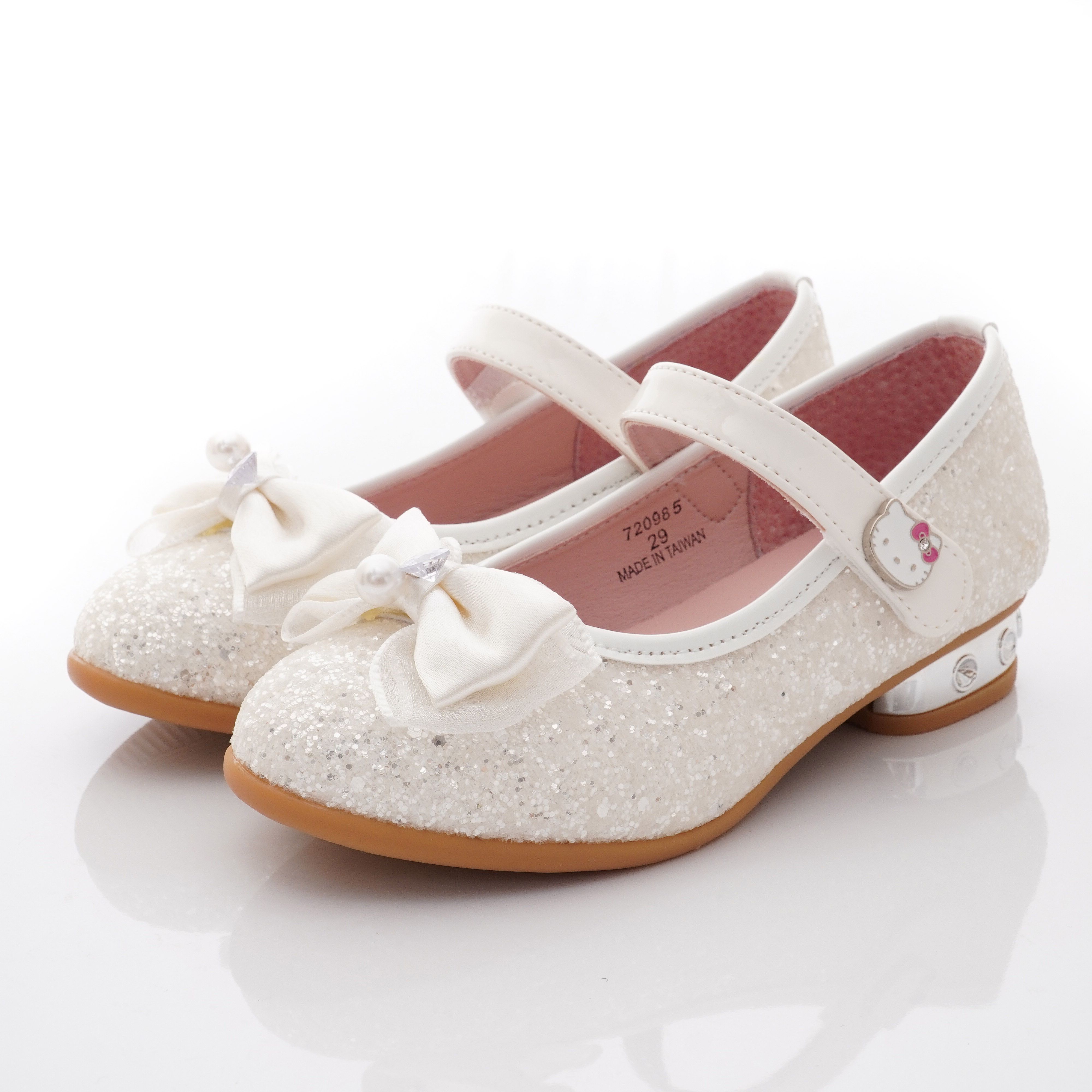 HELLO KITTY - 卡通童鞋-凱蒂晶鑽閃耀公主鞋款(中大童段)-白
