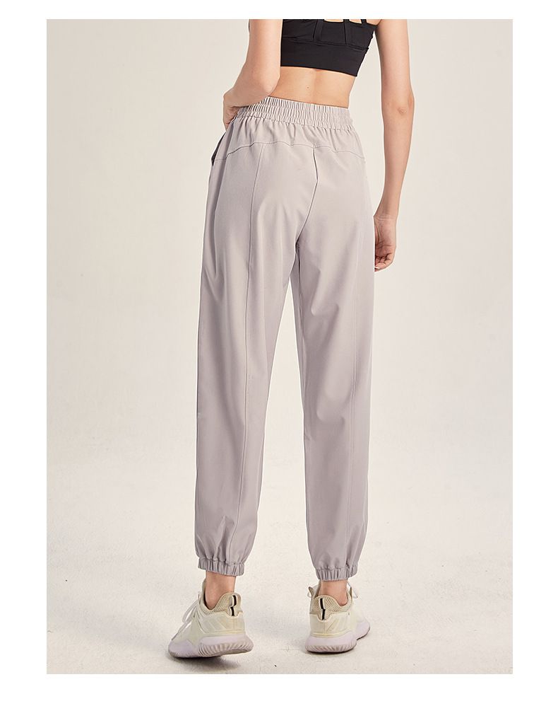 速乾寬鬆束口瑜珈褲-黑色