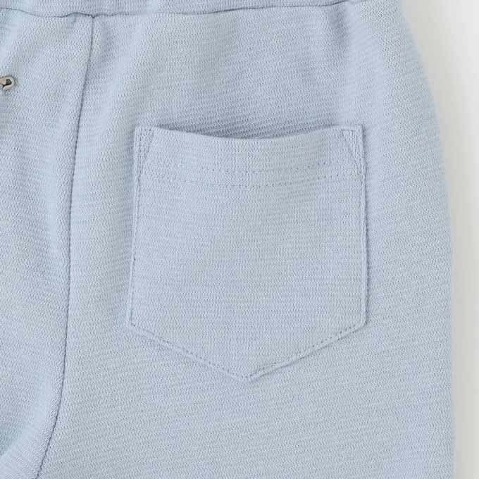 日本 Lycee mine - 下擺可愛貝殼彈力七分褲-淺灰