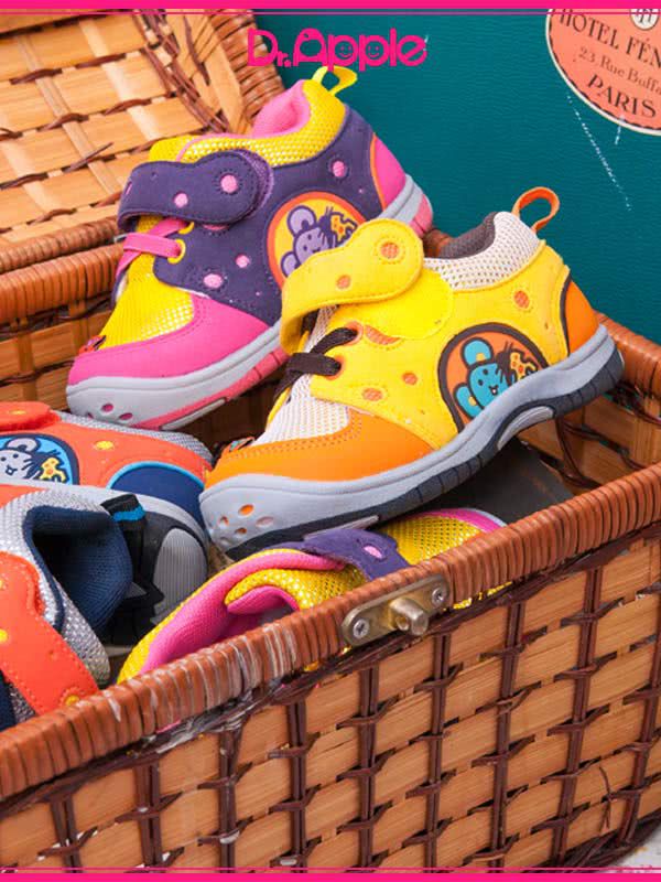 Dr. Apple - 機能童鞋_乳酪與貪吃老鼠俏皮小童-橘