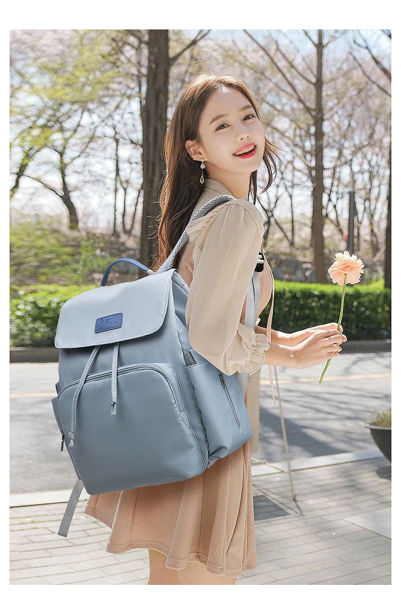 時尚多功能乾濕分離媽媽包/後背包-抽繩款-黑色 (40x34x19cm)