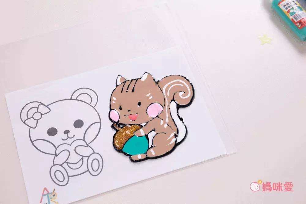 nunukids - 玩色系列- MIT無毒創意玻璃彩繪貼 - 18 大全套-盒裝