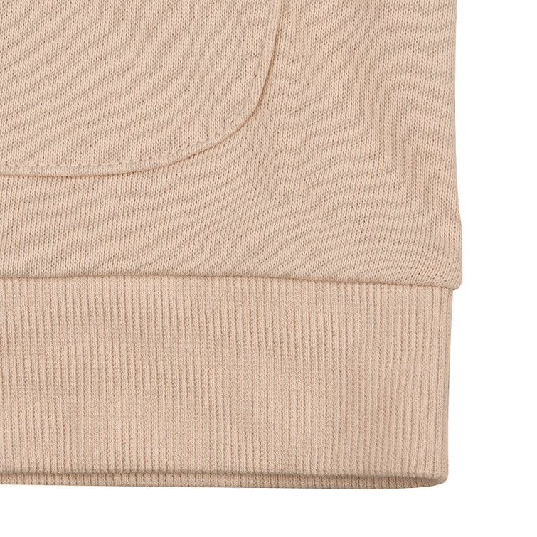 akachan honpo - 連帽外套-毛圈內裡-淺卡其色