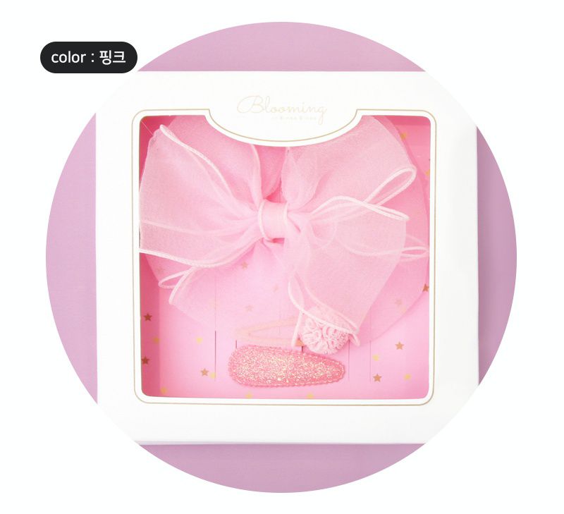 韓國 Bimbo Bimba - 髮飾禮盒組-粉紅D