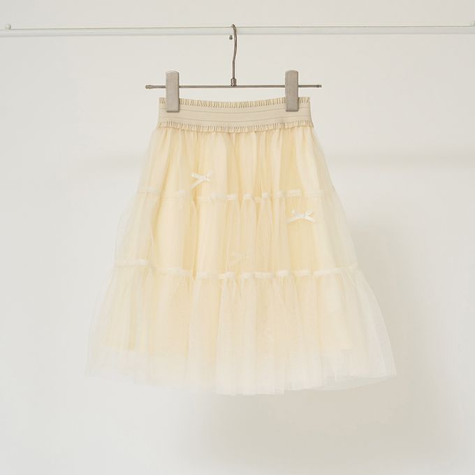 日本 Lycee mine - 甜蜜蝴蝶結裝飾蛋糕紗裙-靛