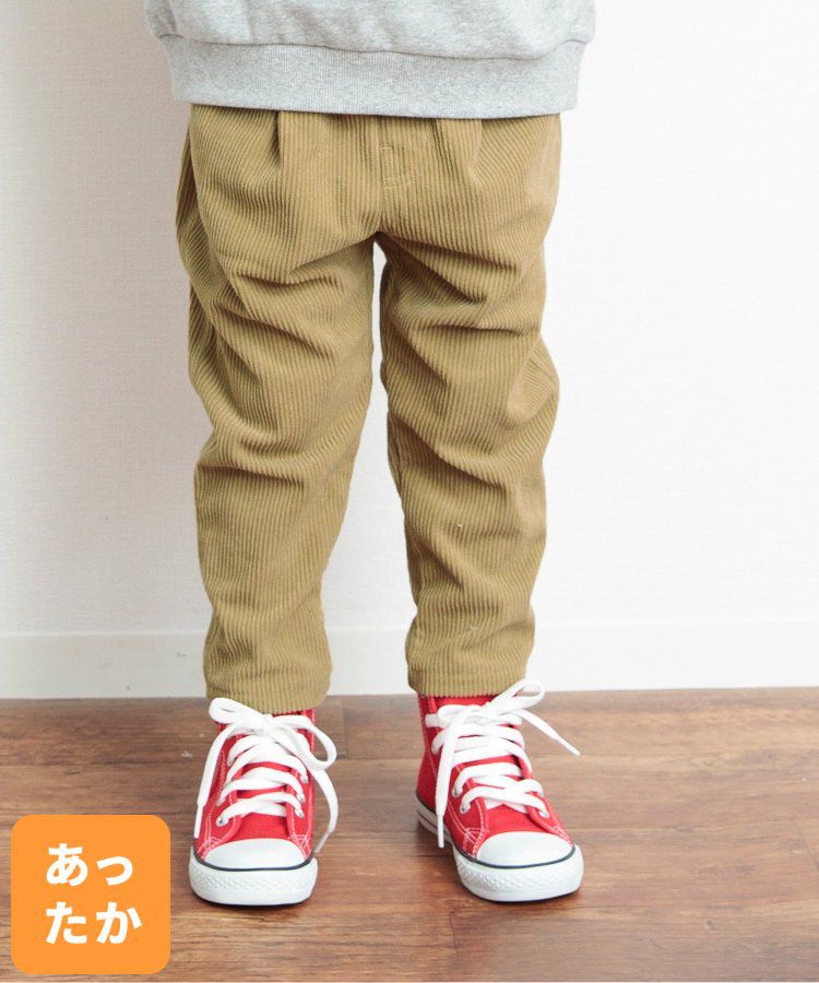 日本 BREEZE - 燈芯絨裏起毛保暖長褲-粉紅