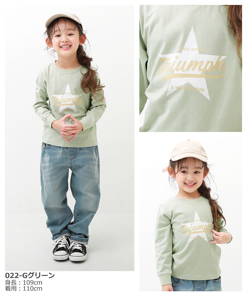 日本 devirock - 純棉 定番百搭印花長T-露營車-深藍