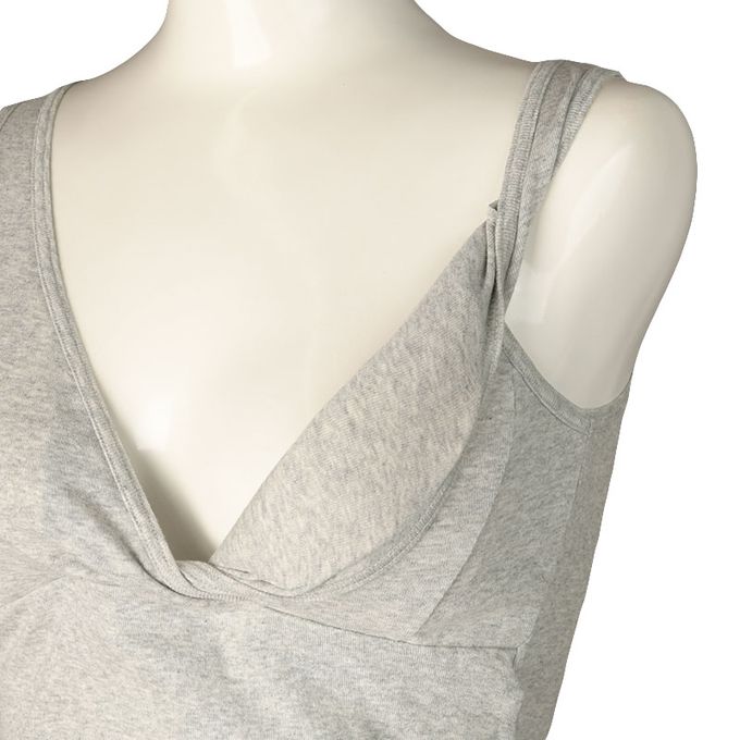 akachan honpo - 有機棉坦克背心-灰色