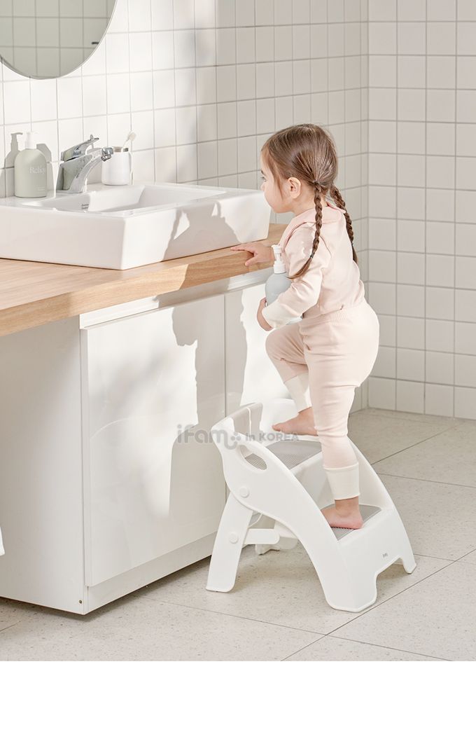 韓國 iFam - 多用途腳踏凳-商品尺吋：【38.4cm x 38cm x 38.6cm】