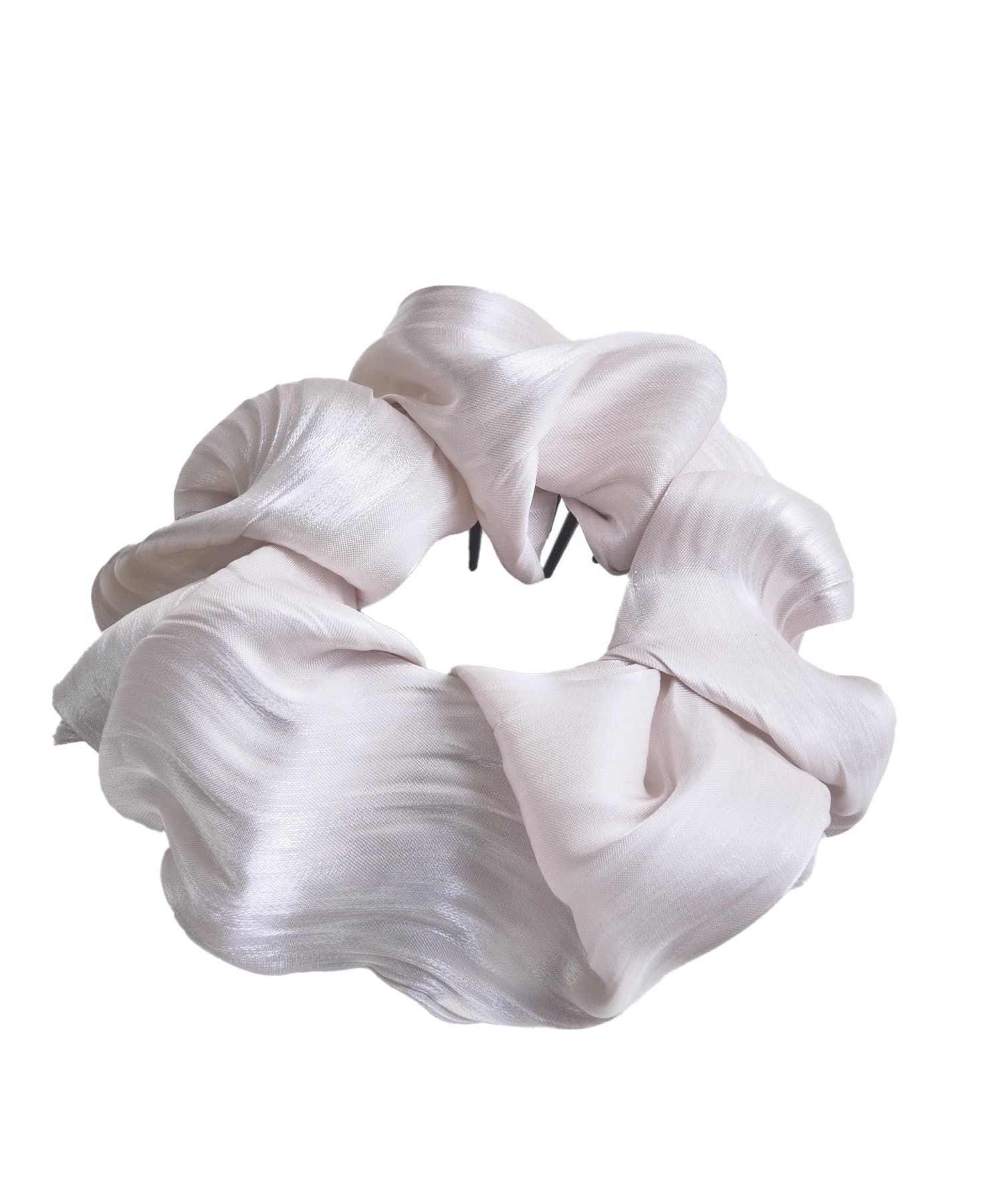 日本 Lattice - [日雜推薦] 不用綁！優雅光澤大腸圈髮環-波浪壓紋-時尚黑