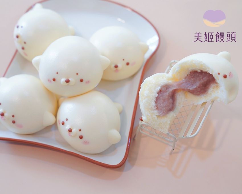美姬饅頭 - 小海豹鮮乳芋泥包-6入-48g/顆