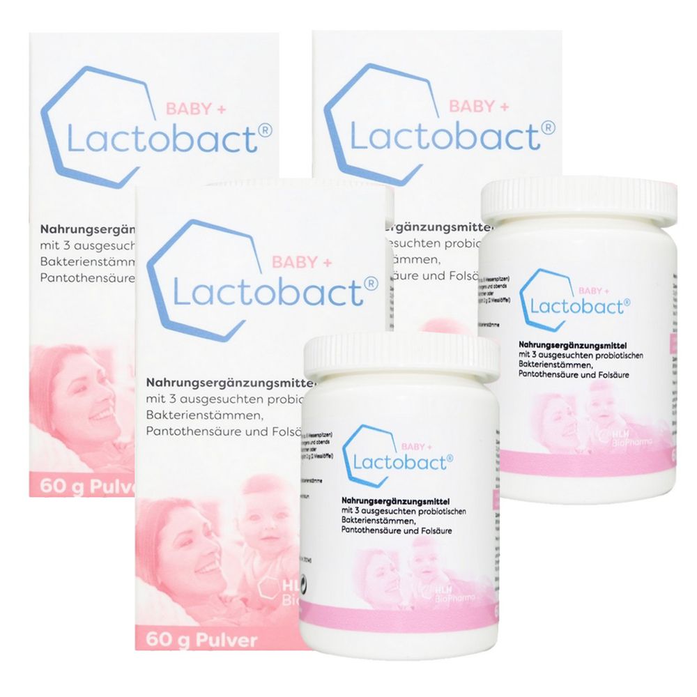 Lactobact® 德國萊德寶 - Lactobact® BABY+ 萊德寶幼兒配方粉狀益生菌(0-8歲幼兒專用) 【3盒】-60g/盒