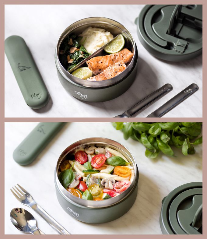 Citron - 三層食品保溫罐(大)__霧靄藍