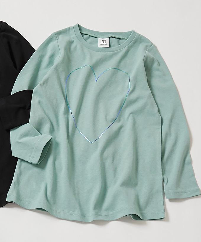 日本 devirock - 100%棉 甜美女孩長版長袖上衣-菱紋珍珠包-淡紫