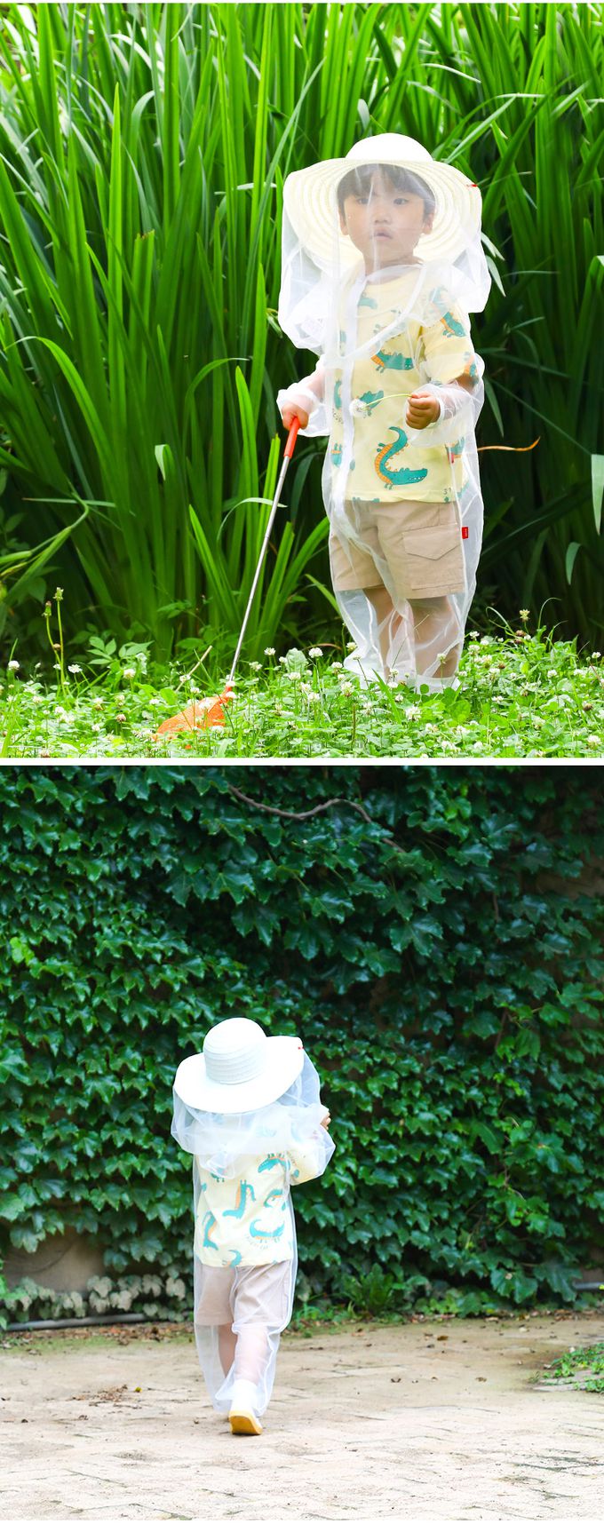 韓國 OZKIZ - 防蚊蟲網兒童草帽 (FREE[頭圍約54~58cm])