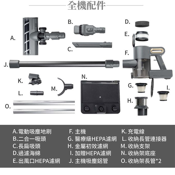 JWAY - 極淨25KPA無線吸塵器-JY-SV17M