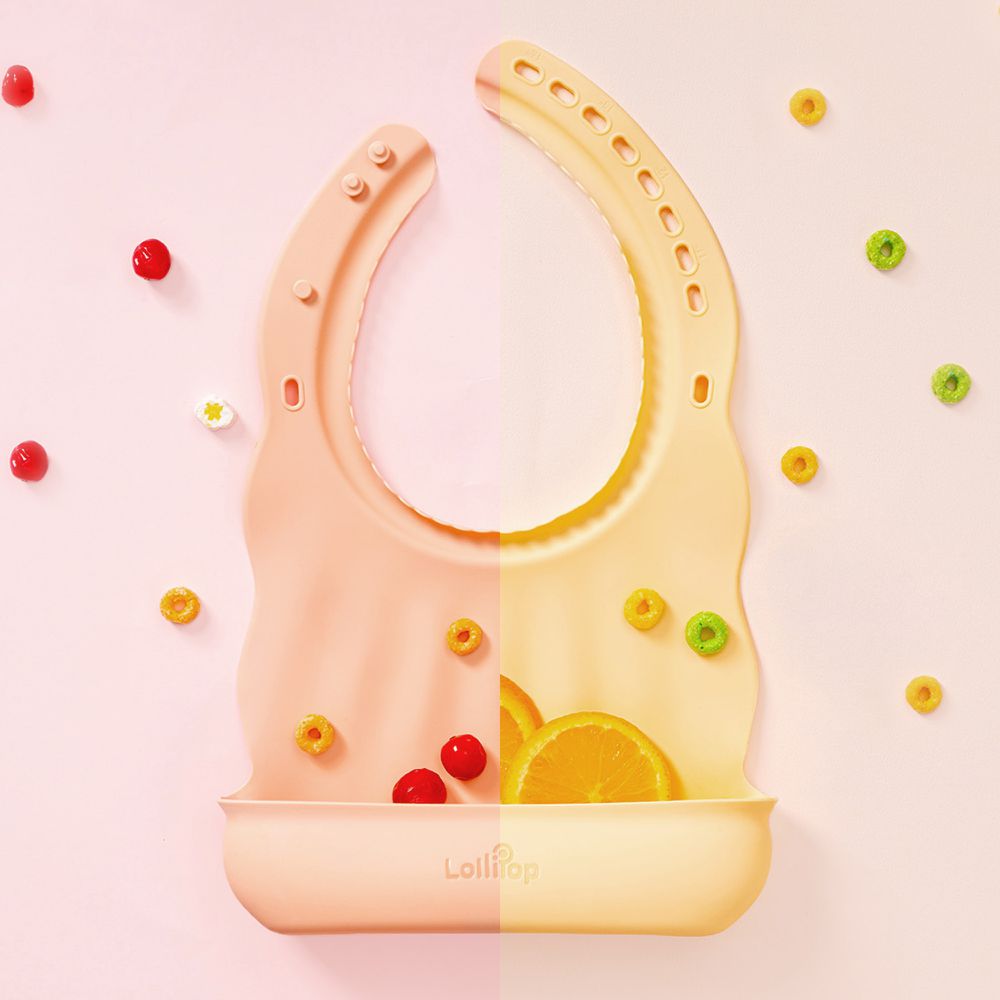 嬰兒矽膠圍兜兩入組-贈品(隨機贈送)-青蘋果綠&莓果藍 奶油黃&玫瑰粉