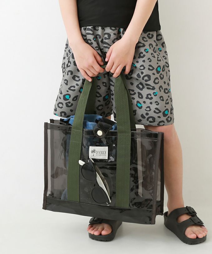 日本 devirock - 果凍色系PVC游泳/玩水包-黃x水藍 (26.5x36x13.5cm)