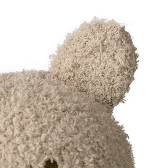 akachan honpo - 毛茸茸動物冬季針織帽-淺卡其色