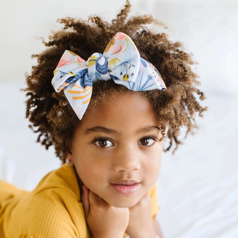 美國baby bling - 純手工極優雅細緻輕柔微彈性/毫無束縛感蝴蝶結髮帶/髮飾_印花黛比系列-繁花盛事