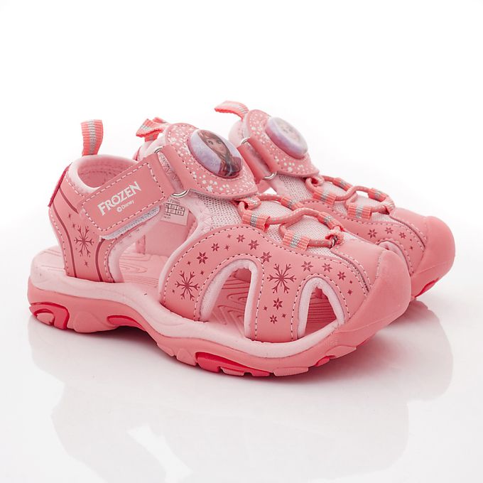 冰雪奇緣 - 冰雪奇緣電燈護趾涼鞋-FOKT37693蜜桃粉(中小童)-涼鞋-蜜桃粉