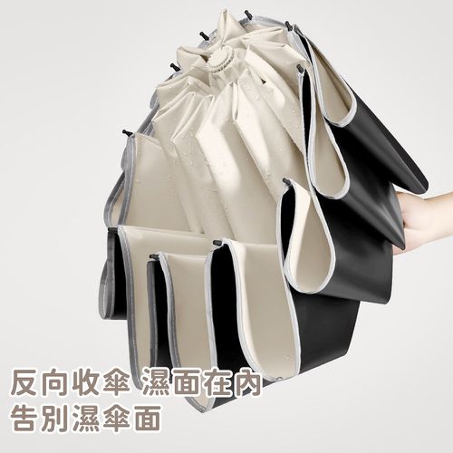 扣環反向自動勾勾傘/折疊傘/遮陽傘-星空黑(買一送一)