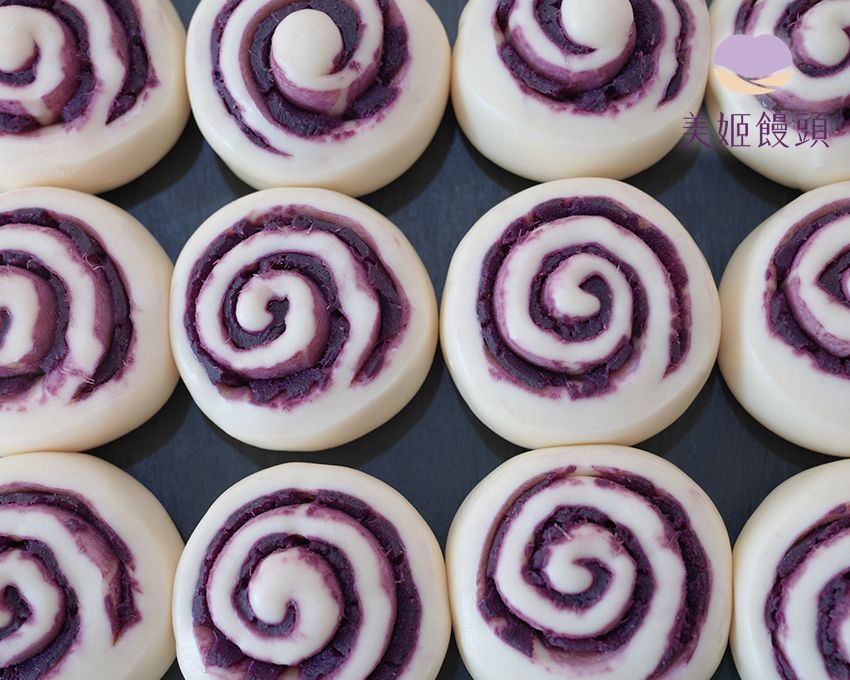 美姬饅頭 - 紫薯鮮乳饅頭捲-6入-50g/顆