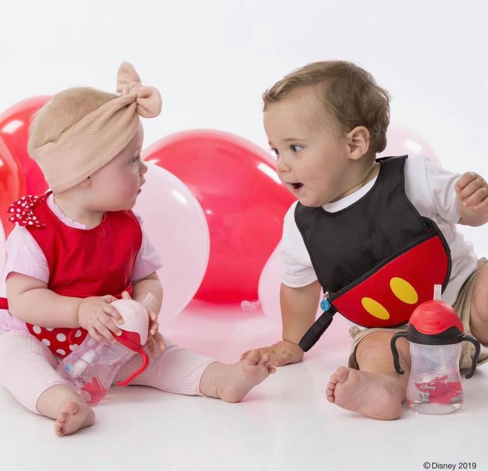 【澳洲 b.box】限量超夯迪士尼防漏水壺、圍兜 ♡