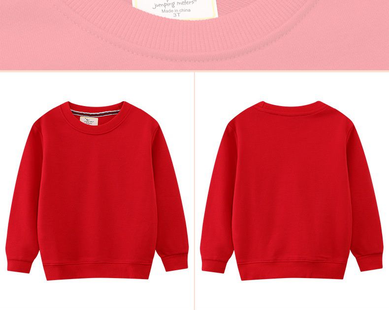 Jumping meters - 圓領棉質長袖上衣/大學T-黃色