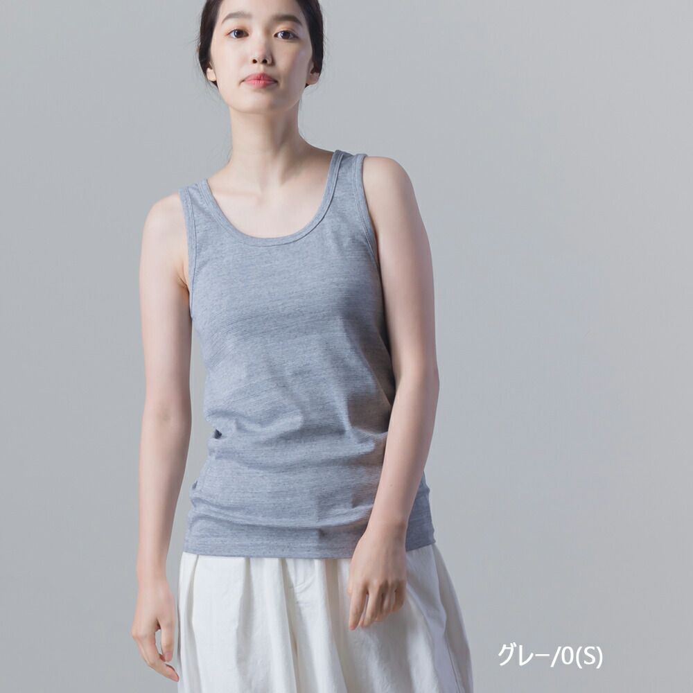 日本 OMNES - 棉混透氣彈性無袖背心/內搭-白