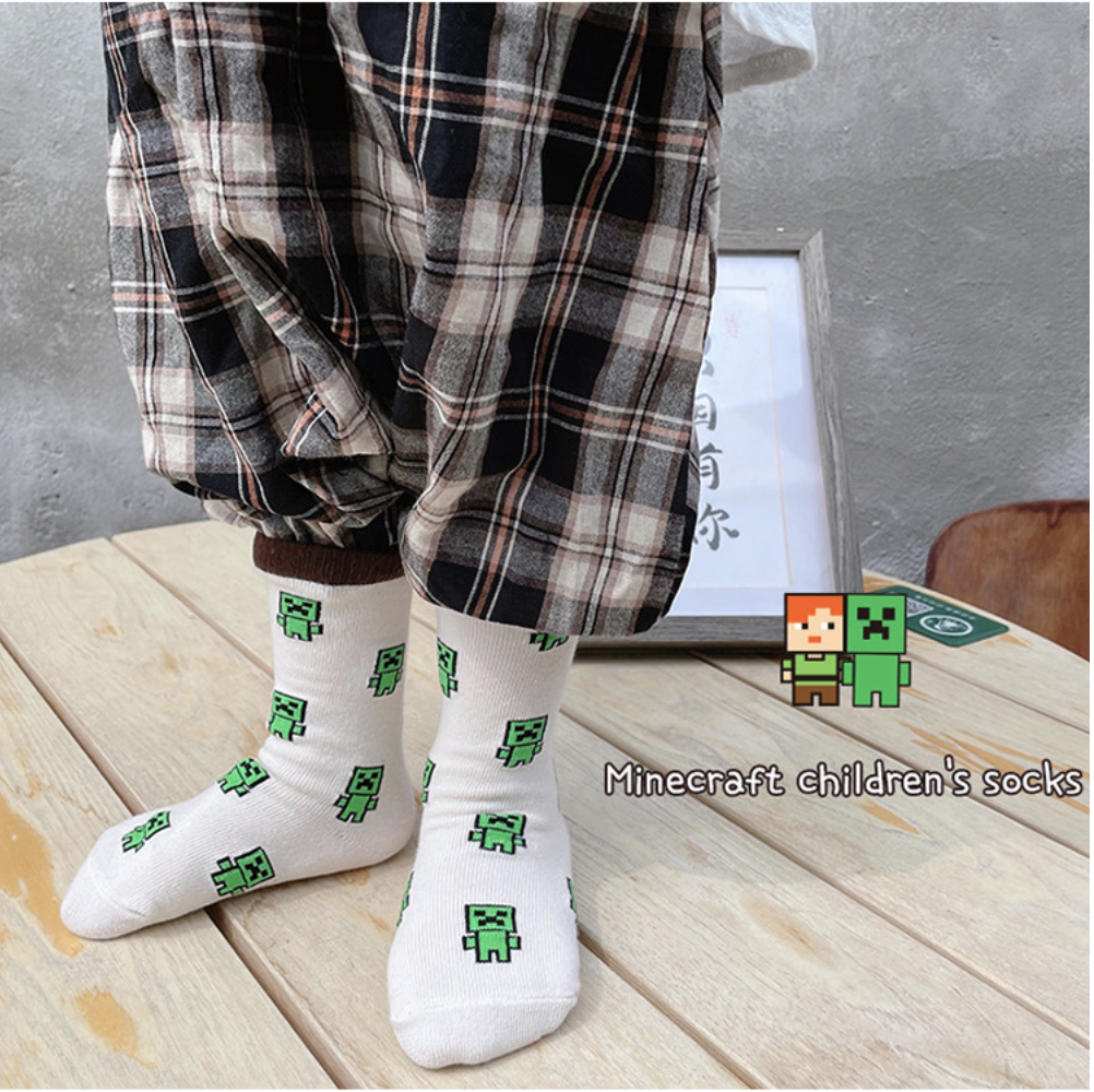 love, charlotte - 男孩卡通世界棉質中筒襪-4雙一組