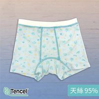 Annypepe - 男童95%天絲快樂小鯨四角褲-水色 (100-150cm)